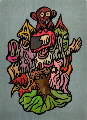 Novel, FABIEN VERSCHAERE, 2019Water color on Korean paper and wood29.0 × 21.0 cm