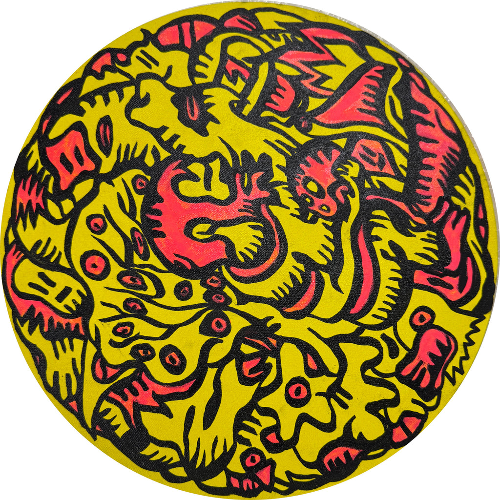 Self Portrait, FABIEN VERSCHAERE, 2022Acrylic on canvasφ40.0 cm