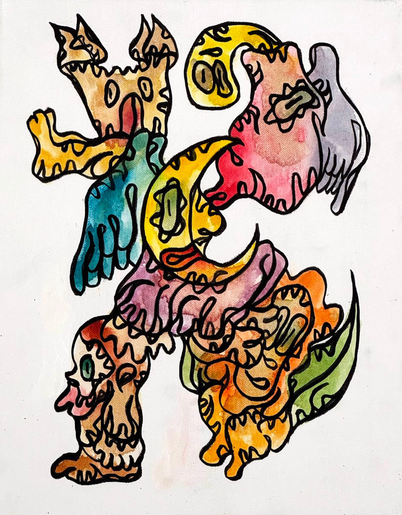 Moony, FABIEN VERSCHAERE, 2025Acrylic and watercolor on canvas41.0 × 33.0 cm