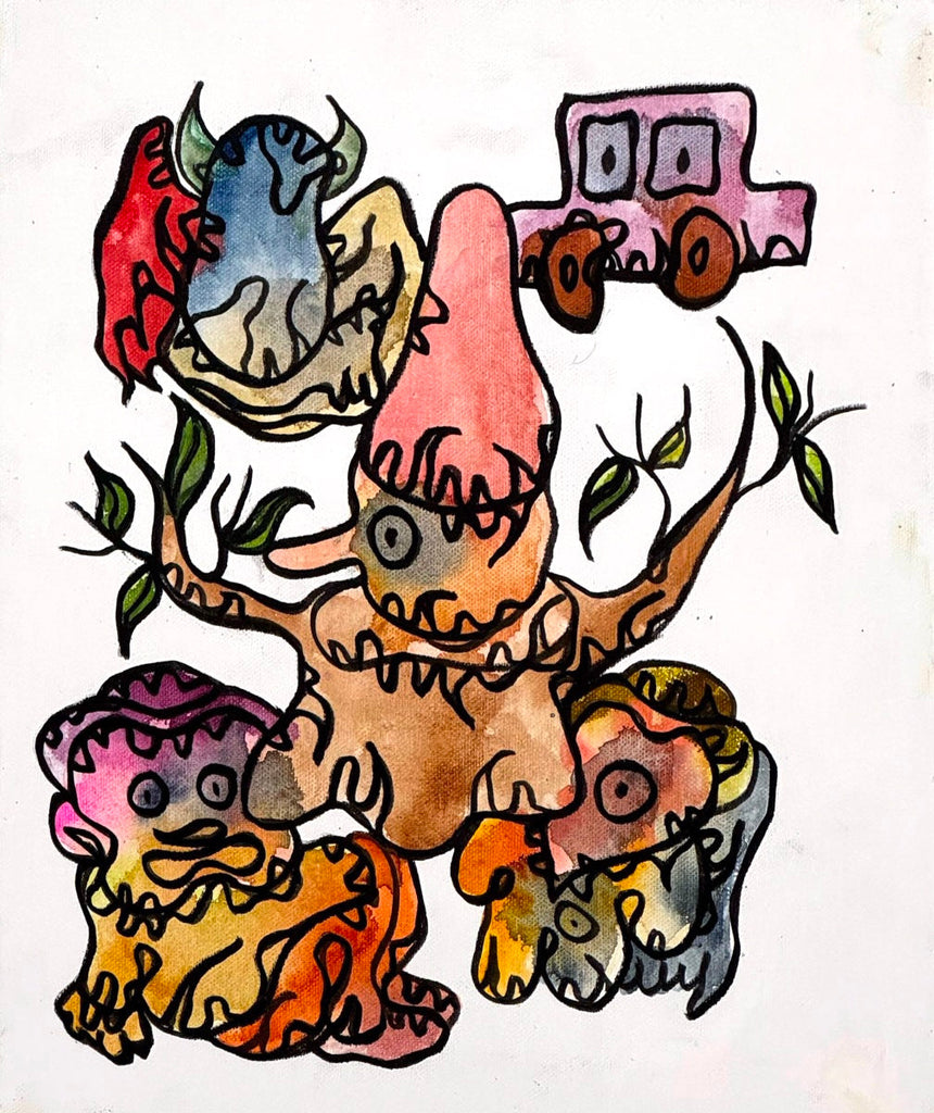 Pinnochio, FABIEN VERSCHAERE, 2025Acrylic and watercolor on canvas41.0 × 33.0 cm