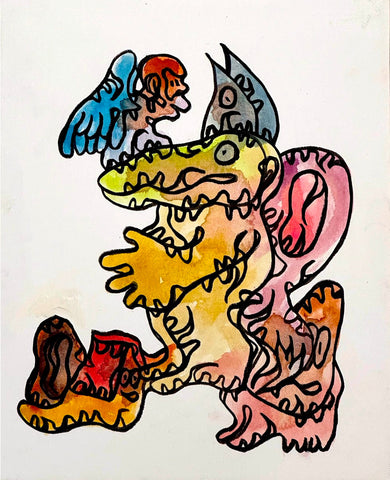 Croco Forever, FABIEN VERSCHAERE, 2025Acrylic and watercolor on canvas41.0 × 33.0 cm