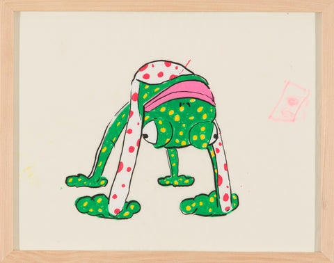 Frog Study 5, FLORENTIJN HOFMAN, 2021Pen, Color pencil on oilpaper22.5 × 28.0 cm
