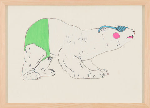 Polarbear Study, FLORENTIJN HOFMAN, 2020Pen, Color pencil on oilpaper22.5 × 30.0 cm