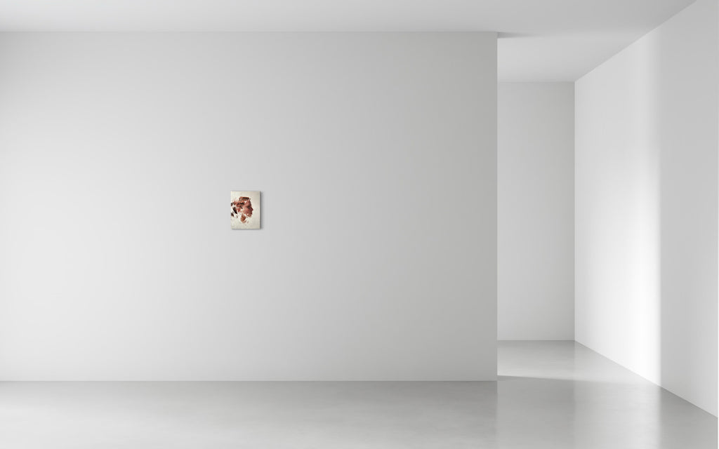 Untitled #2, HENRIK AARRESTAD ULDALEN, 2025Oil on panel32.0 × 24.0 cmCharacterized by expressive brushwork and minimal, restrained compositions, Henrik Uldalen's works create a dreamlike, liminal atmosphere. They explore emotional and existential themes such as loneliness, alienation, and anxiety, often conveyed through the human figure.