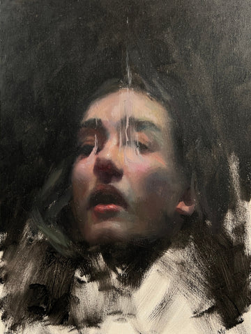 Untitled #6, HENRIK AARRESTAD ULDALEN, 2023Oil on panel32.0 × 24.0 cm