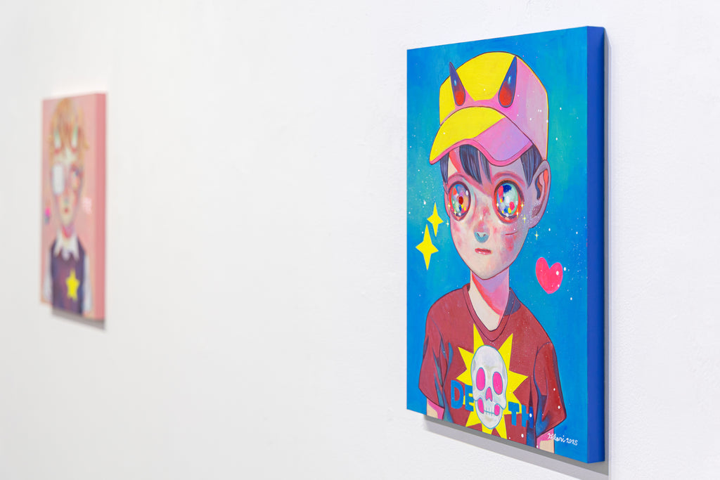 Children of This Planet #72, HIKARI SHIMODA, 2025Oil on cotton cloth41.0 × 38.1 cm