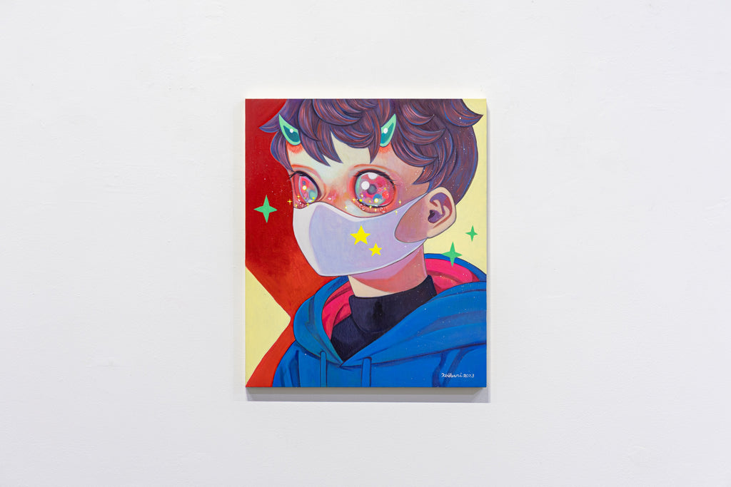 Children of This Planet #65, HIKARI SHIMODA, 2023Oil on cotton cloth45.5 × 38.0 cm