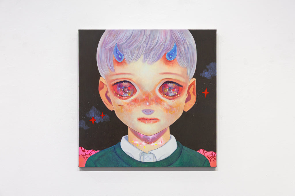 God Is Dead, But… #15, HIKARI SHIMODA, 2023Acrylic on canvas with gel medium and collage72.7 × 72.7 cm
