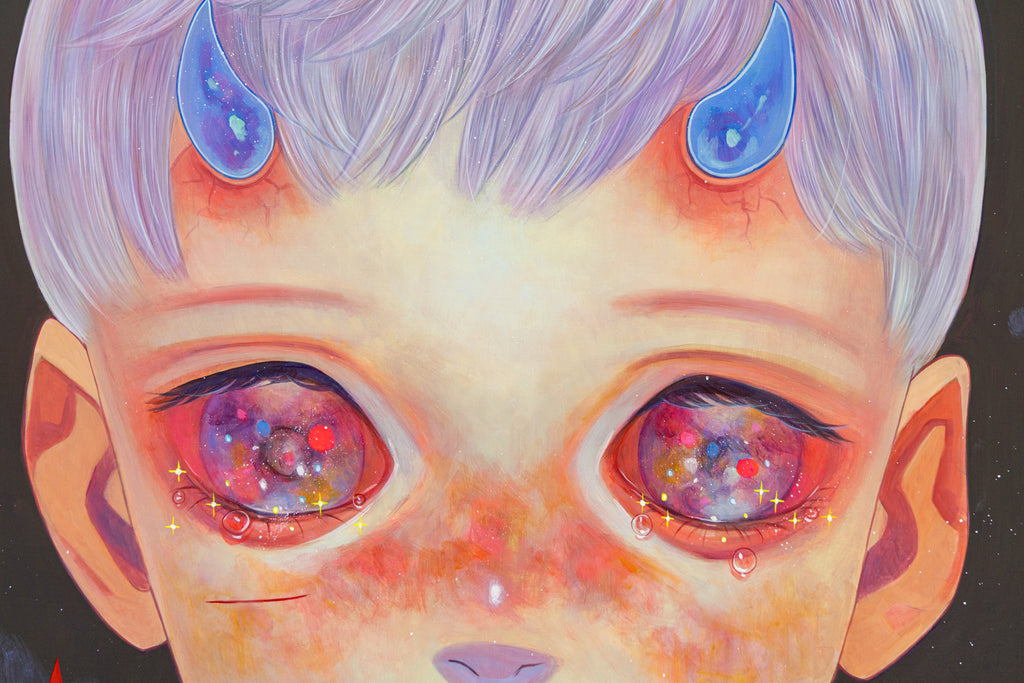 God Is Dead, But… #15, HIKARI SHIMODA, 2023Acrylic on canvas with gel medium and collage72.7 × 72.7 cm