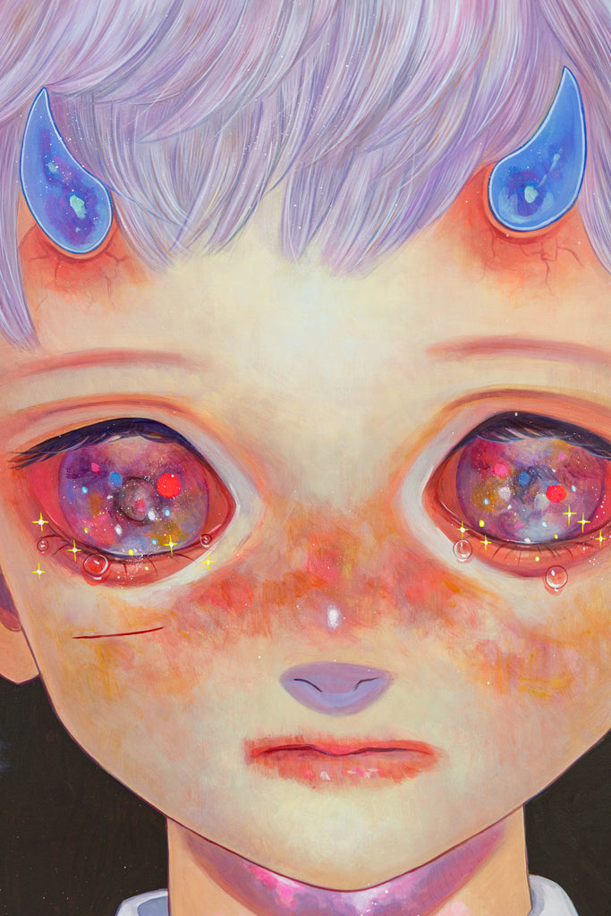 God Is Dead, But… #15, HIKARI SHIMODA, 2023Acrylic on canvas with gel medium and collage72.7 × 72.7 cm
