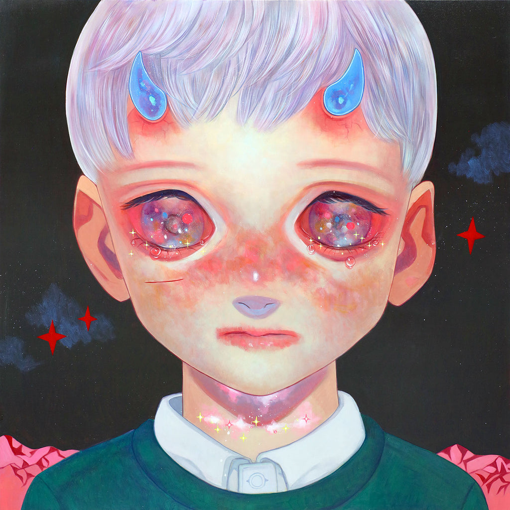 God Is Dead, But… #15, HIKARI SHIMODA, 2023Acrylic on canvas with gel medium and collage72.7 × 72.7 cm