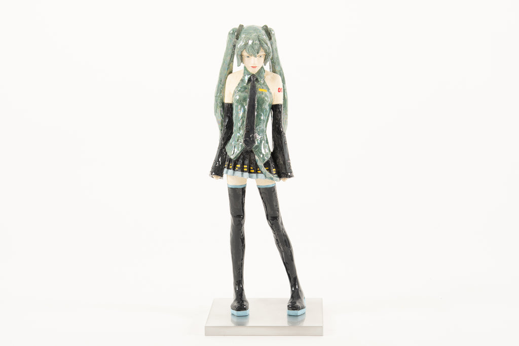 CU2316-The day I became Hatsune Miku /Ⅲ, HIROTO KITAGAWA, 2023Glaze, Ceramic13.0 × 10.0 × 45.0 cm