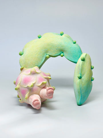 Celebration of Abundance, HUANG PIN TONG, 2025Acrylic on camphor wood36.0 × 28.0 × 21.6 cm