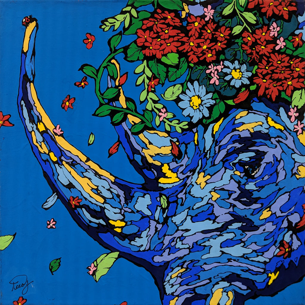 animals I, icco Yoshimura, 2018Acrylic on canvas33.3 × 33.3cm