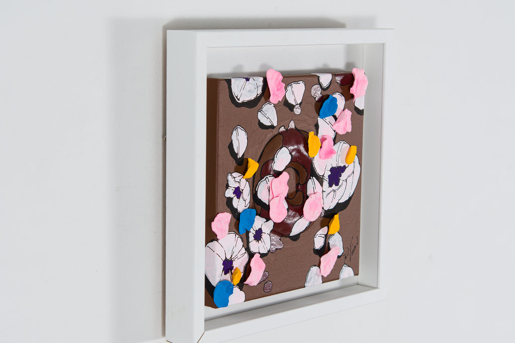 doughnut hole 06, icco Yoshimura, 2020Mixedmedia on canvas20.0 × 20.0 cm*You must be a registered member to make a purchase.Estimated shipping time: Within 1 week of order.