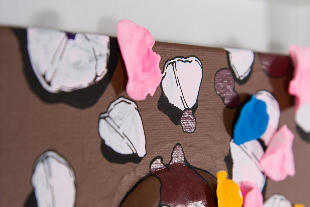 doughnut hole 06, icco Yoshimura, 2020Mixedmedia on canvas20.0 × 20.0 cm*You must be a registered member to make a purchase.Estimated shipping time: Within 1 week of order.