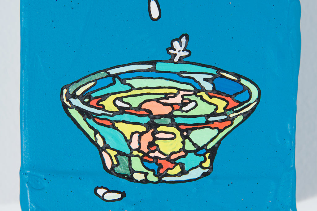 Sip, icco Yoshimura, 2023Acrylic on canvas10.3 × 10.3 × 3.6 cm