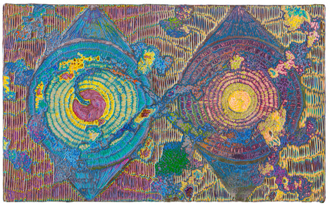 Heavenly Eyes 2023.11.15, JIANG MIAO, 2023Acrylic on wooden board, Carving90.0 × 55.0 cm