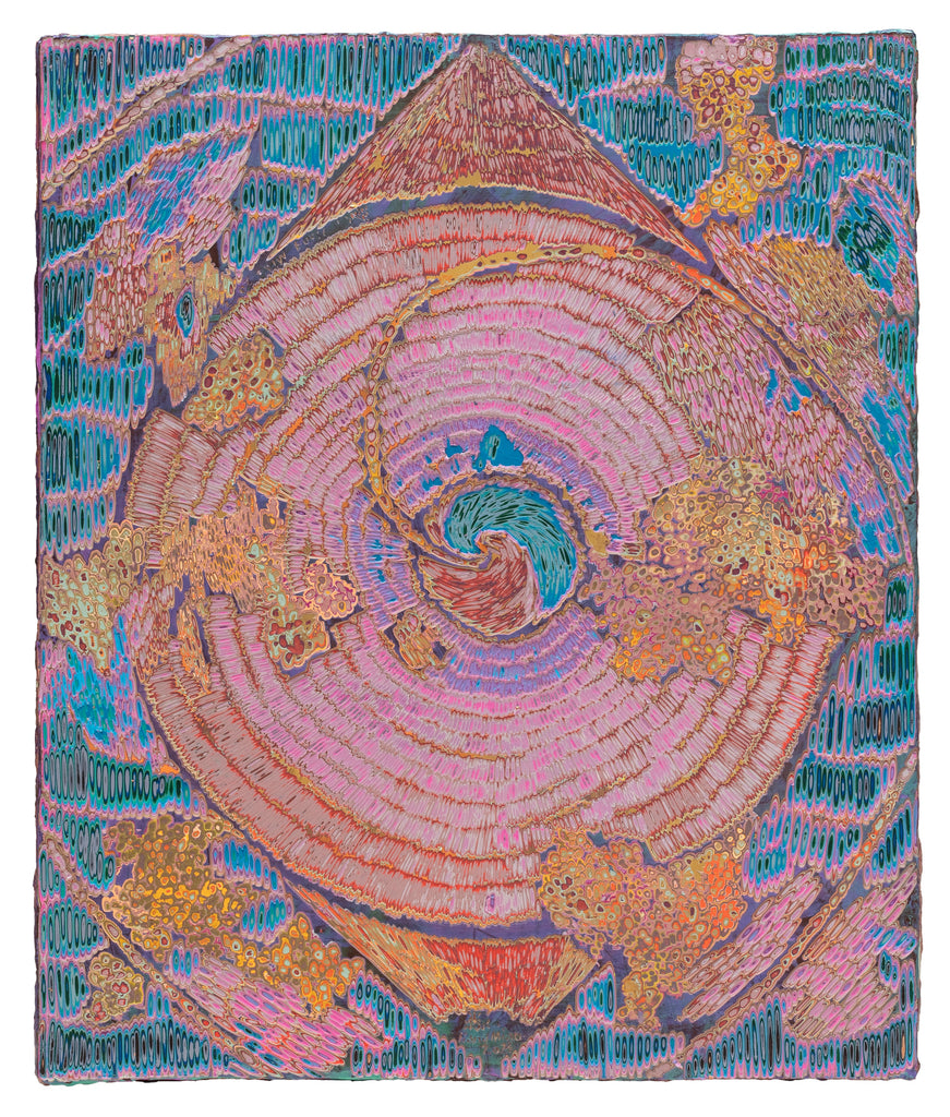 Heavenly Eyes 2023.9.2, JIANG MIAO, 2023Acrylic on wooden board, Carving66.0 × 55.0 cm