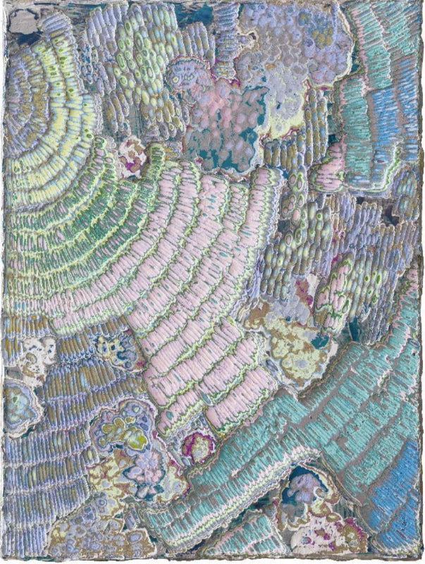 Origin 2023.11.16, JIANG MIAO, 2023Acrylic on wooden board, Carving40.0 × 30.0 cm