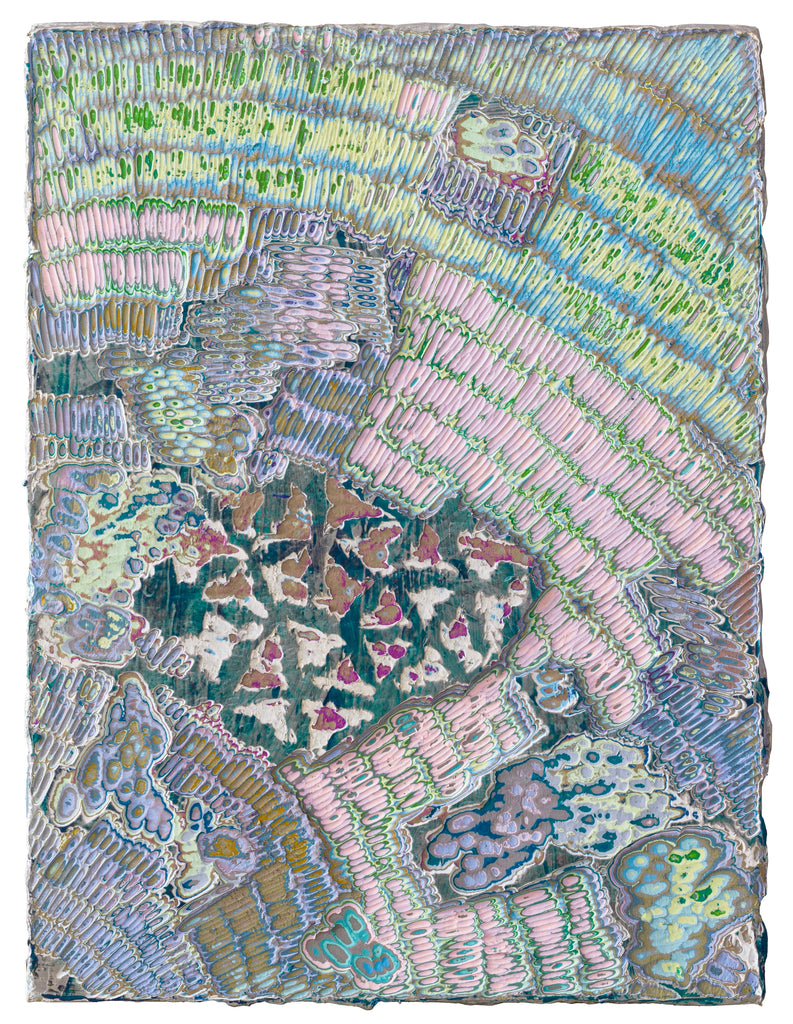 Origin 2023.11.19, JIANG MIAO, 2023Acrylic on wooden board, Carving40.0 × 30.0 cm