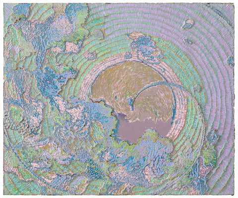 Mindfulness 2023.11.22, JIANG MIAO, 2023Acrylic on aluminum board, Carving120.0 × 100.0 cm