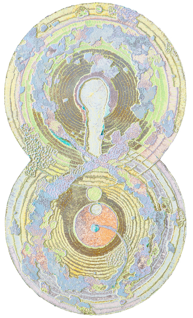 Infinity and Immortal 2024.3.20, JIANG MIAO, 2024Acrylic on woodboard, Carving172.0 × 100.0 cm