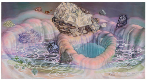 Water Sphere 20250303, JIANG MIAO, 2025Oil on canvas70.0 × 130.0 cm