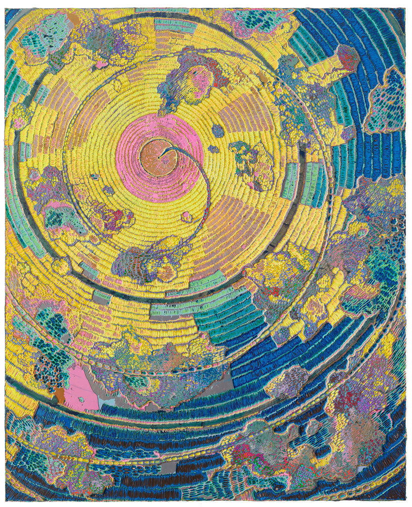 Mindfulness 20250509, JIANG MIAO, 2025Acrylic on aluminum panel, Carving160.0 × 130.0 cm