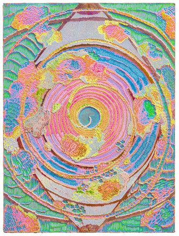 Heavenly Eyes 20250427, JIANG MIAO, 2025Acrylic on wooden board, Carving120.0 × 90.0 cm