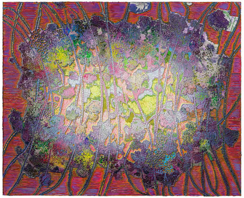 Rebirth 20260222, JIANG MIAO, 2026Acrylic on aluminum panel, Carving130.0 × 160.0 cm