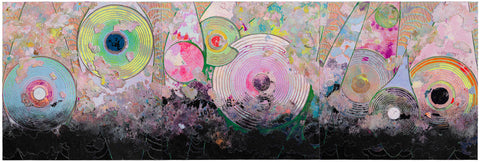 Heavenly Eyes 20260626, JIANG MIAO, 2026Acrylic on aluminum panel, Carving, Triptych220.0 × 660.0 cm