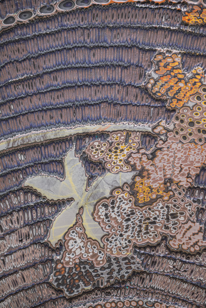 Mindfulness 20260511, JIANG MIAO, 2026Acrylic on aluminum panel, Carving160.0 × 120.0 cm