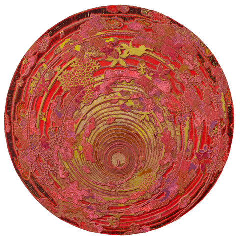 Taoist Trinity and the Self 20260707, JIANG MIAO, 2026Acrylic on wooden board, Carvingφ160.0 cm
