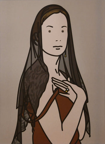 Anya with Veil AP, JULIAN OPIE, 2005Offset printing32.5 × 23.8 cmEdition of 50