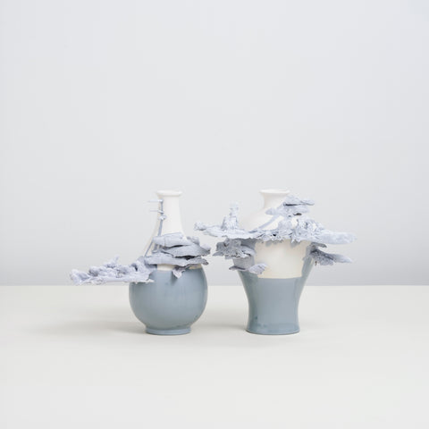 Without leaving your room, series 2, pair, JULIE AND JESSE, 2025Porcelain and glaze43.0 × 22.0 × 20.0 cm