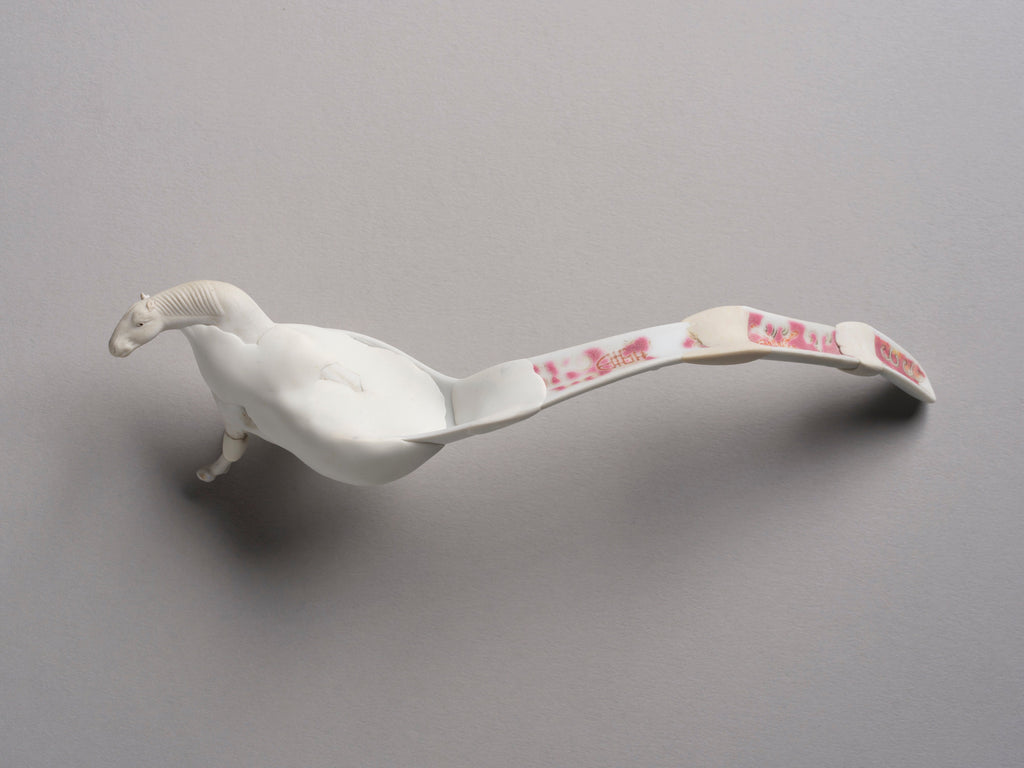 Anomalous artefacts 13, Julie and Jesse, 2023Found ceramic shards and epoxy22.8 × 4.7 × 9.0 cm