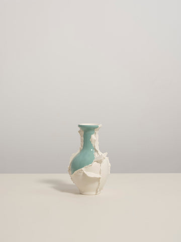 Fragment(s), the Unlimited Edition, Small, 77, JULIE AND JESSE, 2025White biscuit porcelain, Celadon slip and glaze18.2 × 11.1 × 11.2 cm