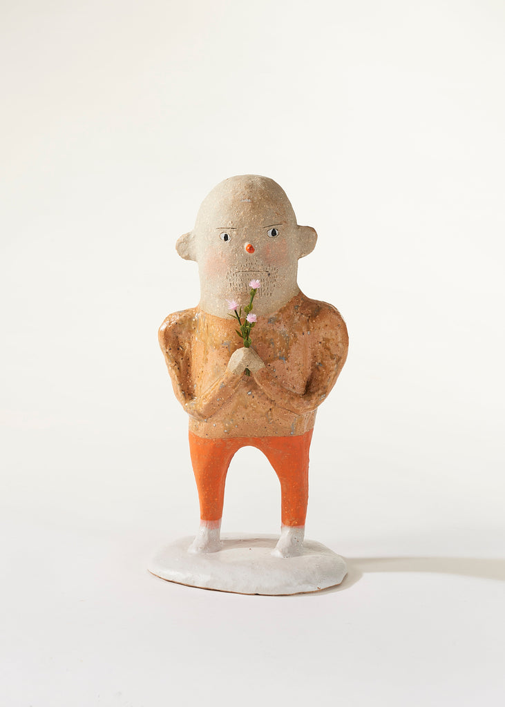 Flower man, KAPPAO, 2025Color on ceramic16.0 × 14.0 × 30.0 cm