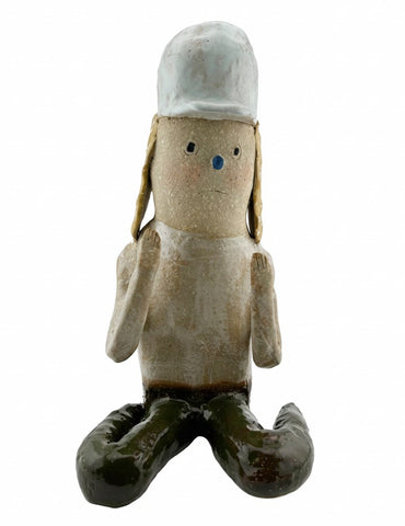 Pose man, KAPPAO, 2025Color on ceramic15.0 × 15.0 × 30.0 cm