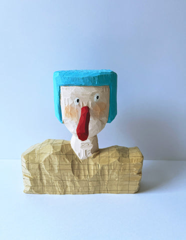 Wood piece series, KAPPAO, 2025Acrylic on wood20.0 × 20.0× 16.0 cm