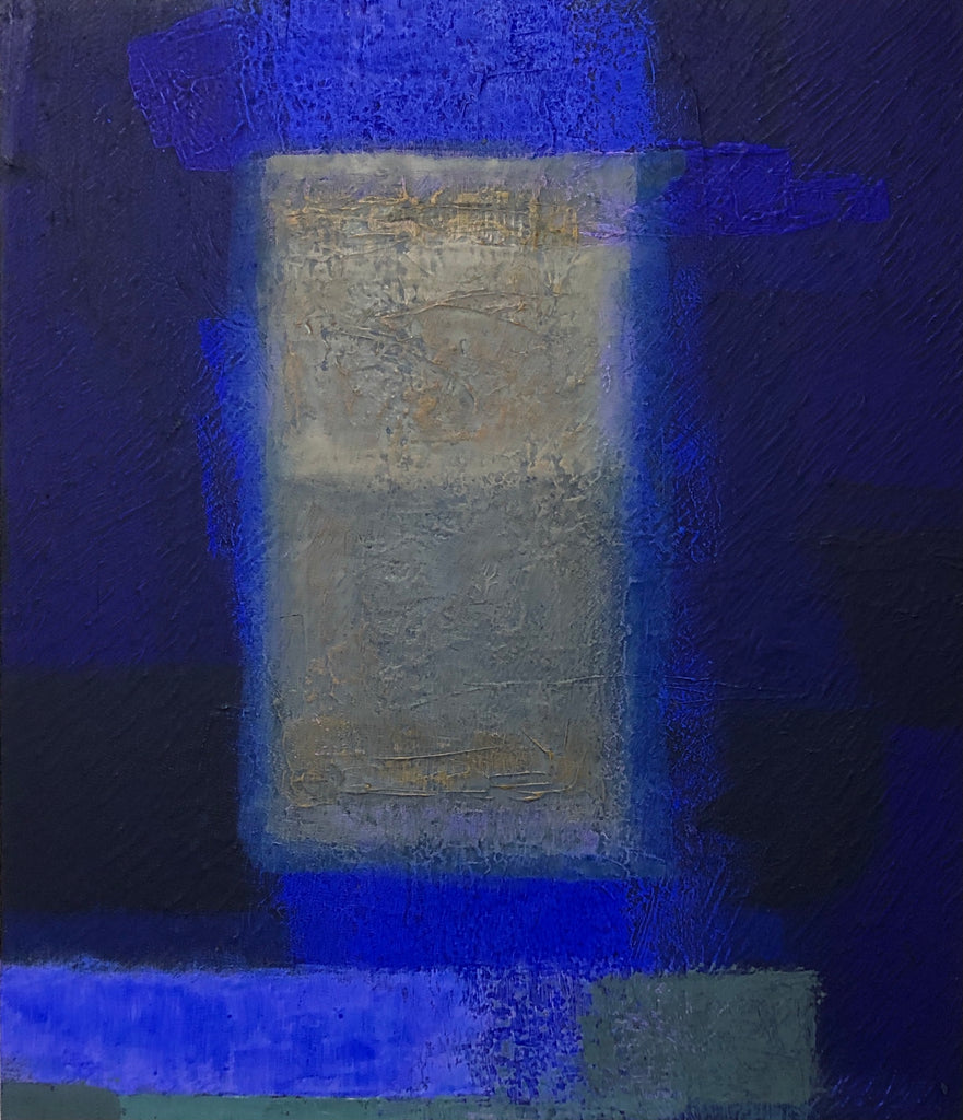 IN BLUE Jul '22, KATSUYOSHI INOKUMA, 2022Acrylic and coffee powder on board53.0 × 45.5 cm