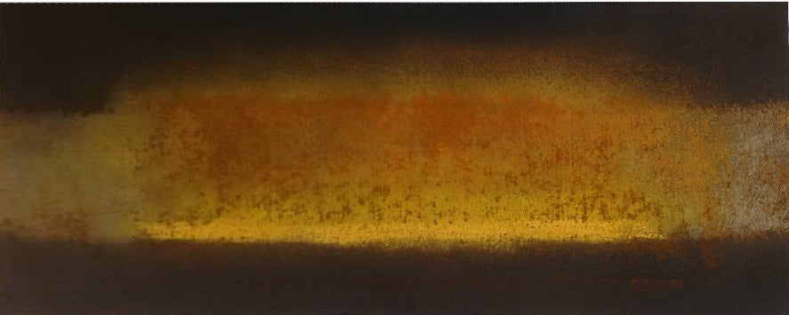 黑色裡的棕色 9月15日, KATSUYOSHI INOKUMA, 2016Frame, Paper, Pastel22.0cm × 55.0cm