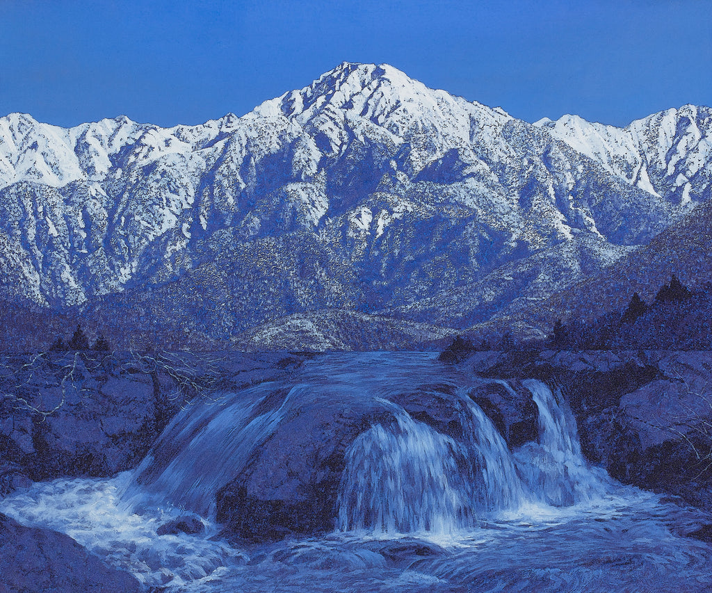 Melting snow, KAZUYUKI FUTAGAWA, 2024Mineral pigment on paper38.1 × 45.6 cm