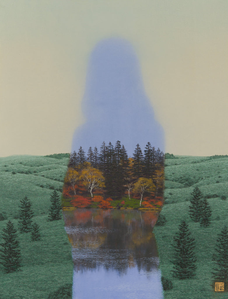 The Scenery Where You Once Were, KAZUYUKI FUTAGAWA, 2025Mineral pigments on Japanese paper65.2 × 50.0 cm