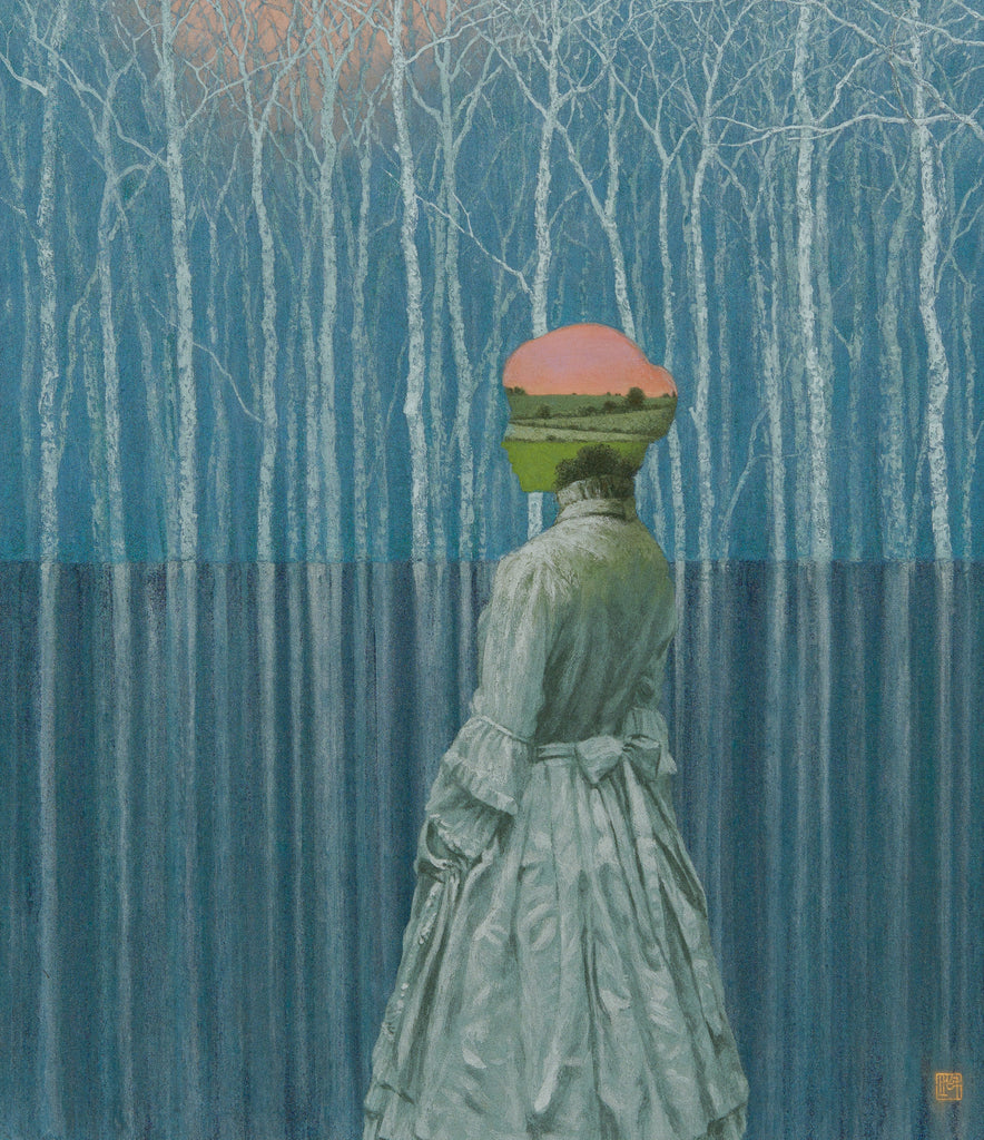 Words Fade Among the Trees, KAZUYUKI FUTAGAWA, 2025Mineral pigments on Japanese paper53.0 × 45.5 cm