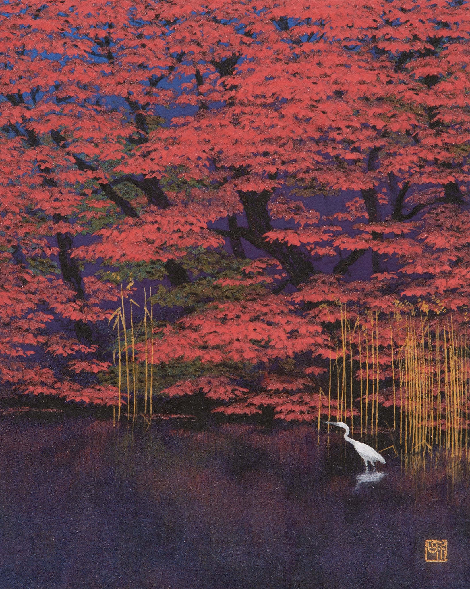 Pond Bank Autumn Foliage