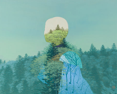 A time of light - Furano, from winter to spring, KAZUYUKI FUTAGAWA, 2025Mineral pigment on paper72.7 × 90.9 cm