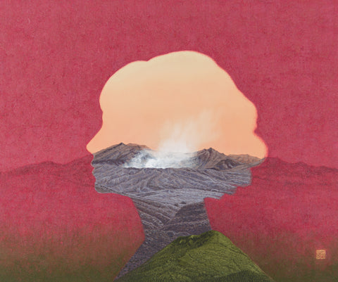 Inside Volcano, KAZUYUKI FUTAGAWA, 2025Mineral pigment on paper72.7 × 60.6 cm