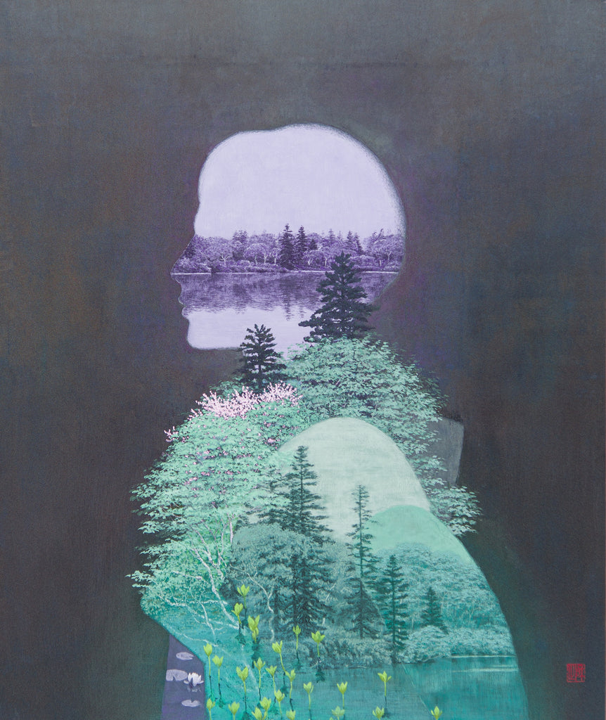 Spring quietly fills the air, KAZUYUKI FUTAGAWA, 2025Mineral pigment on paper72.7 × 60.6 cm